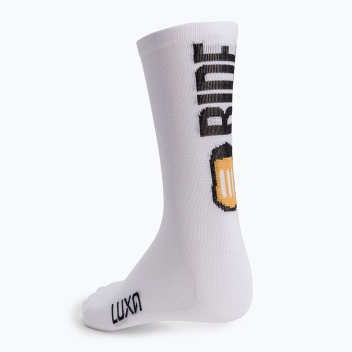 LUXA Beer Ride cyklistické ponožky biele LAM21SBRWS1 5