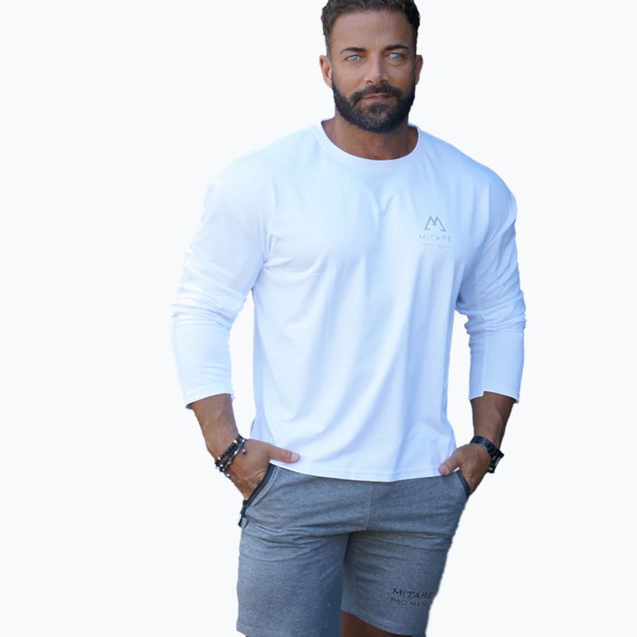 Pánske tréningové tričko s dlhým rukávom MITARE PRO white K101 8