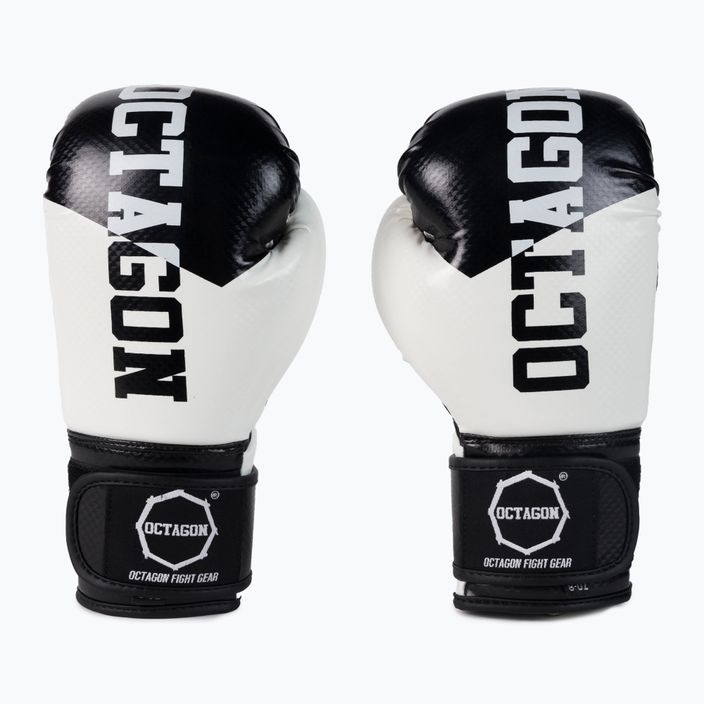 Detské boxerské rukavice Octagon Carbon bielo-čierne