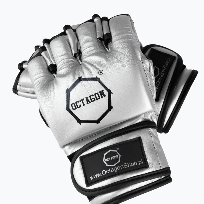 Oktagon MMA grapplingové rukavice strieborné 5