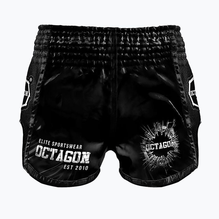 Octagon Crushed 2 Muay Thai pánske tréningové šortky čierne 3
