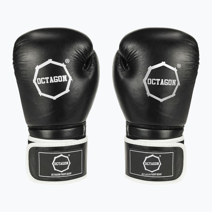 Boxerské rukavice Octagon Agat čierno-biele