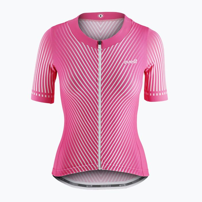 Dámsky cyklistický dres Quest Strip pink