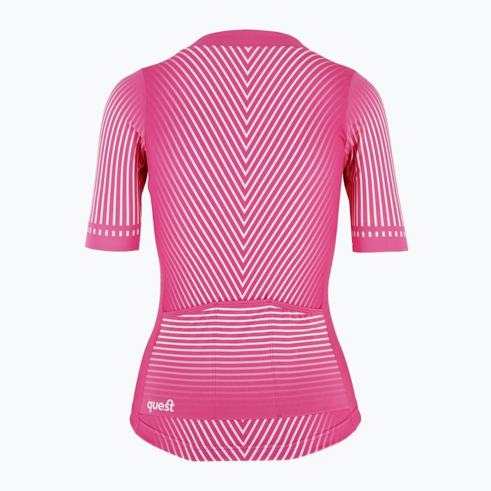 Dámsky cyklistický dres Quest Strip pink 2