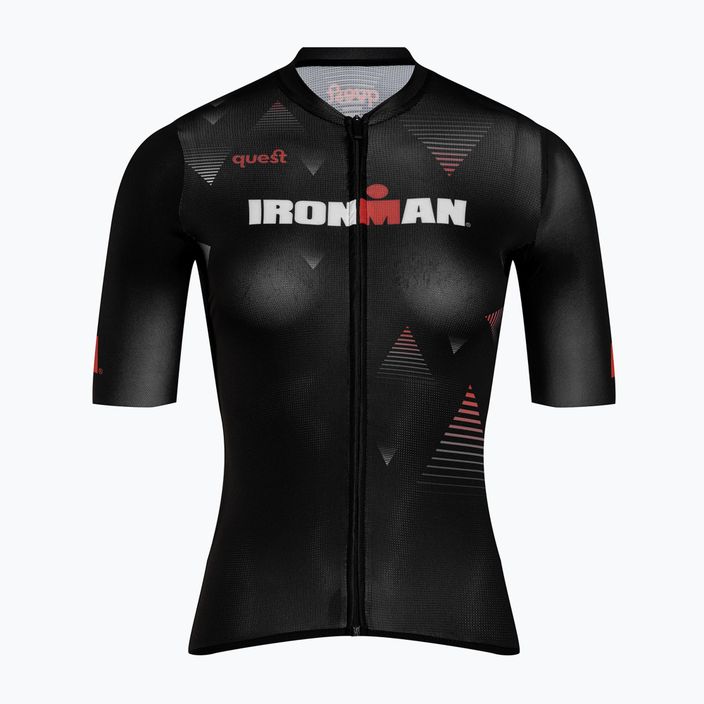 Dámsky cyklistický dres Quest Race Line France Iron Man čierny