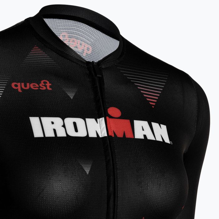 Dámsky cyklistický dres Quest Race Line France Iron Man čierny 3