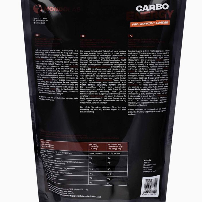 Carbo Energy MONDOLAB sacharidy 1kg tropické ovocie MND012 2