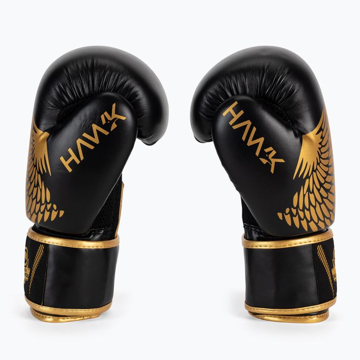 Boxerské rukavice DBX BUSHIDO "HAWK" Active Clima čierna a zlatá B-2v17 4