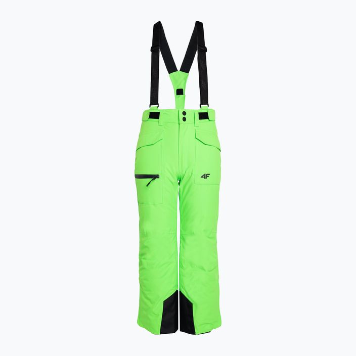 Detské lyžiarske nohavice 4F M360 green neon 3