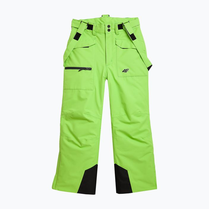 Detské lyžiarske nohavice 4F M360 green neon 7