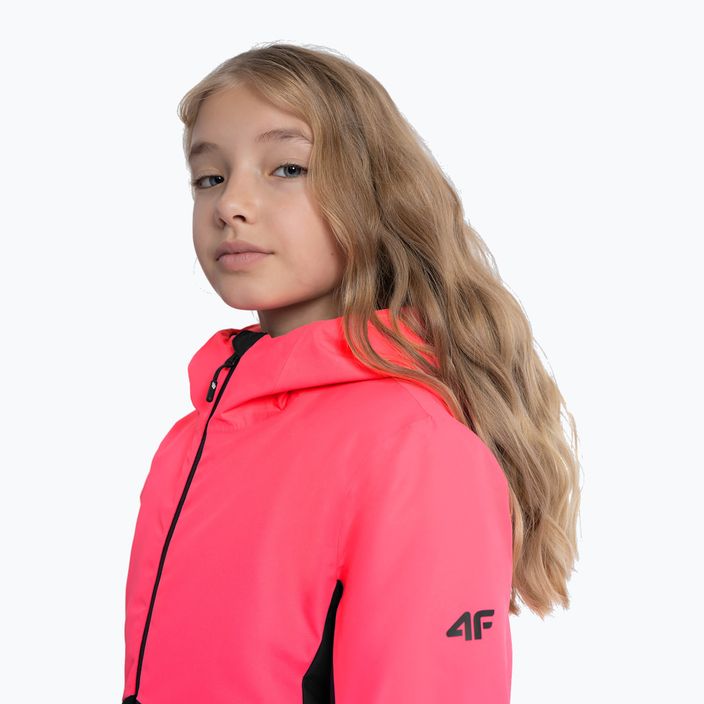 Detská lyžiarska bunda 4F F292 hot pink neon 4