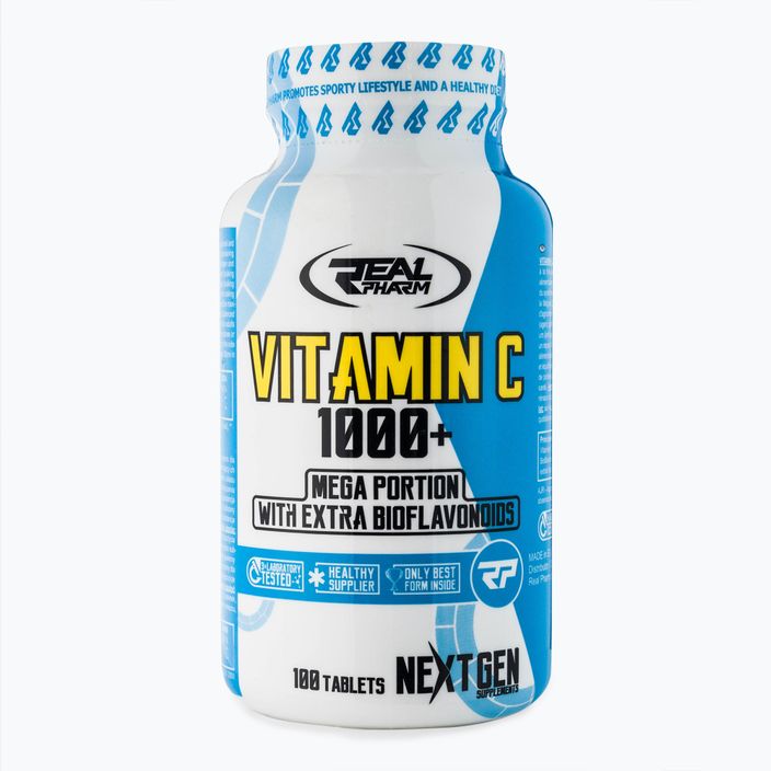 Vitamín C 1000+ Real Pharm vitamín C s výťažkom zo šípok 100 tabliet 666671