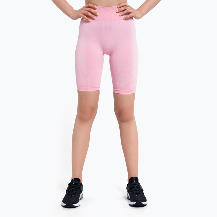 Dámske tréningové šortky Gym Glamour Bikers push up pink 410