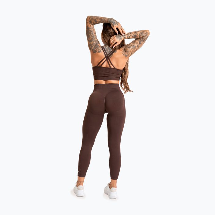 Dámske tréningové legíny Gym Glamour Push Up 2.0 chocolate 3