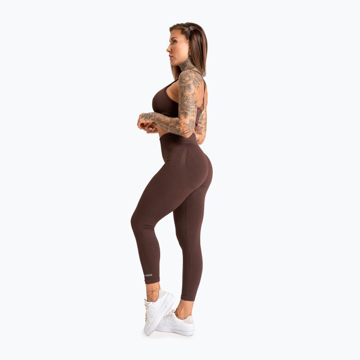 Dámske tréningové legíny Gym Glamour Push Up 2.0 chocolate 4