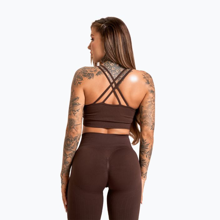 Dámske tréningové legíny Gym Glamour Push Up 2.0 chocolate 6