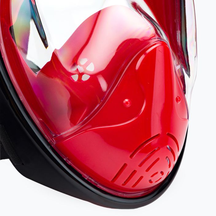 Celotvárová maska na šnorchlovanie AQUASTIC červená SMA-01SC 5