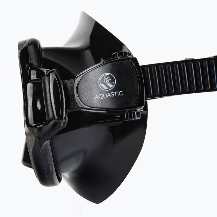 Šnorchlovací set AQUASTIC Maska + šnorchel čierny MSA-01C 7