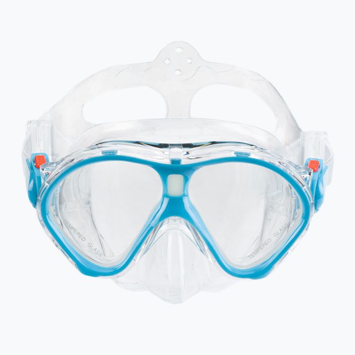 Detský set na šnorchlovanie AQUASTIC Maska + šnorchel modrá MSK-01N 3