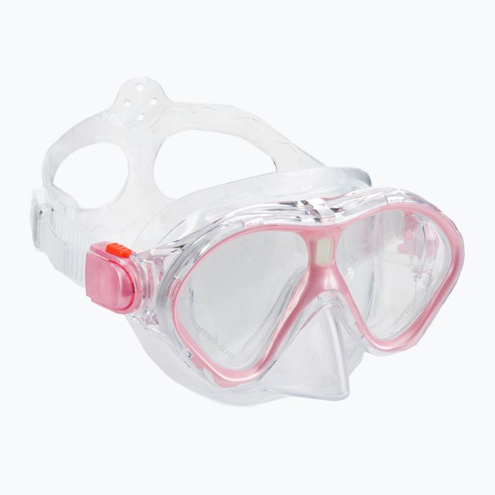 Detský set na šnorchlovanie AQUASTIC Maska + šnorchel ružová MSK-01R 2