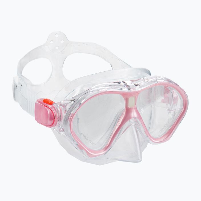 Detský set na šnorchlovanie AQUASTIC Maska + plutvy + šnorchel ružový MSFK-01SR 10
