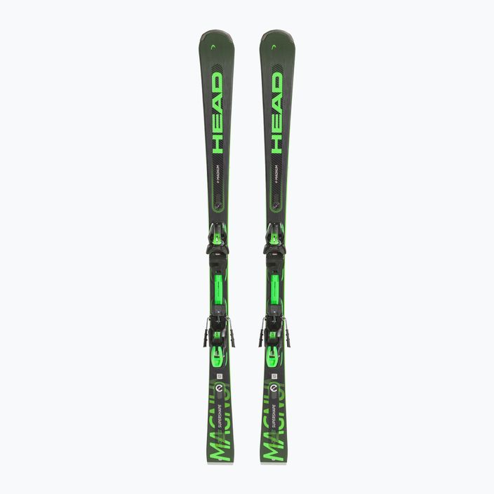 Zjazdové lyže HEAD Supershape e-Magnum SW SF-PR + PRD 12 black/neon green