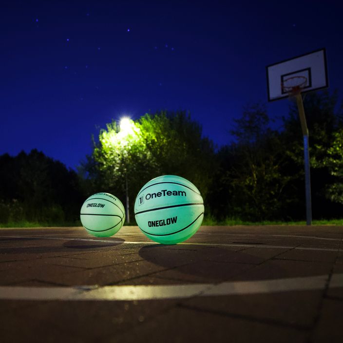 Basketbalová lopta  OneTeam basketbal Luminiscenčná čierna 12