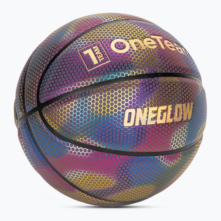 Basketbalová lopta OneTeam Basketball Holographic Black 15