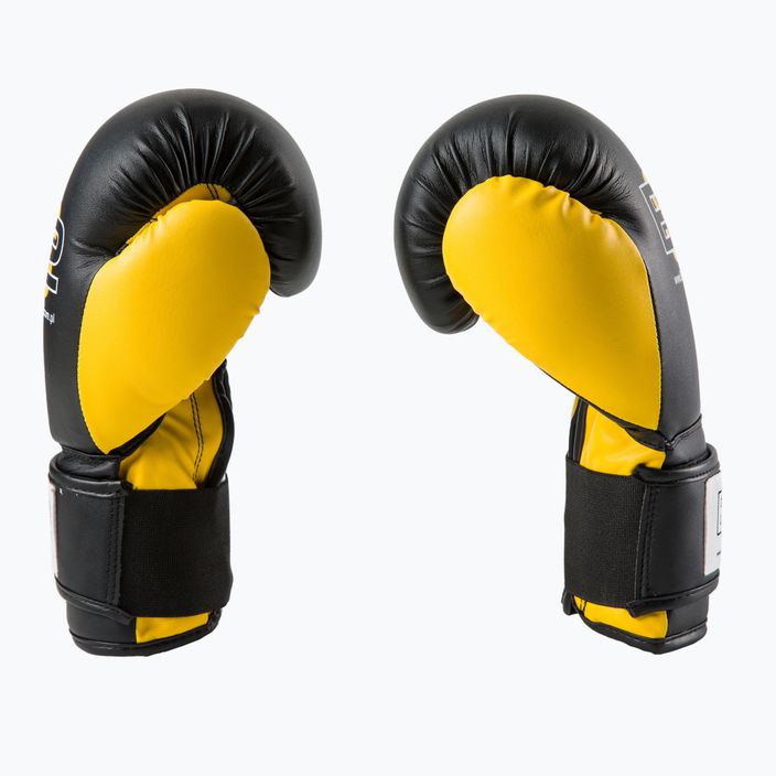 Boxerské rukavice Division B-2 čierno-žlté DIV-TG01 2