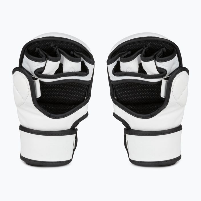 Overlord Sparring MMA grapplingové rukavice z prírodnej kože biele 101003-W/M 2