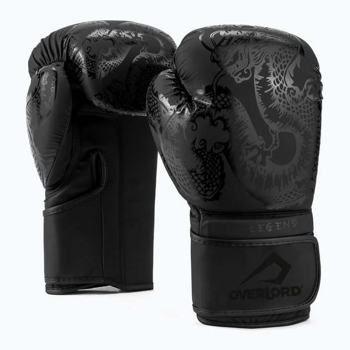 Boxerské rukavice Overlord Legend zo syntetickej kože čierne 100001-BK 6