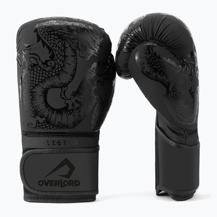 Boxerské rukavice Overlord Legend zo syntetickej kože čierne 100001-BK 7
