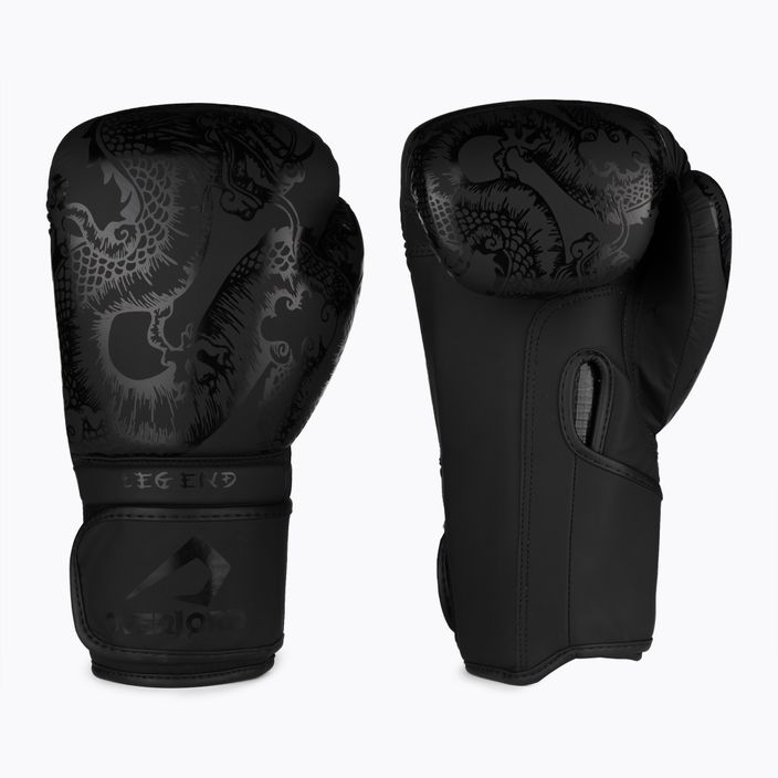 Boxerské rukavice Overlord Legend zo syntetickej kože čierne 100001-BK 3