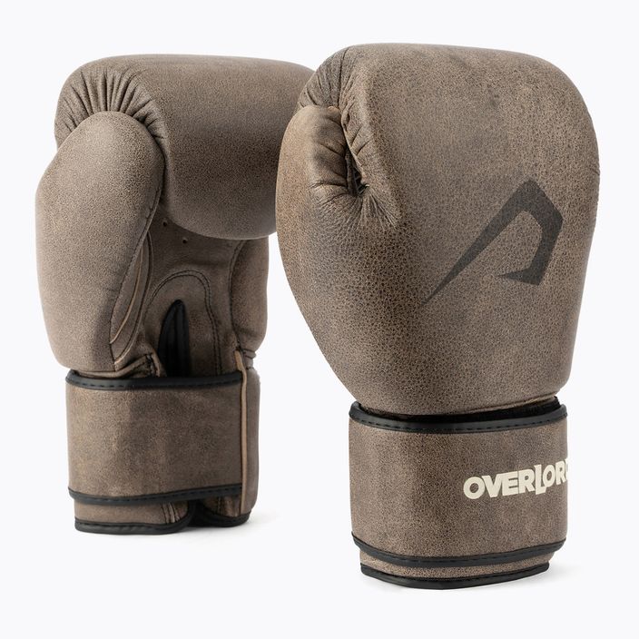 Hnedé boxerské rukavice Overlord Old School 100006-BR 6