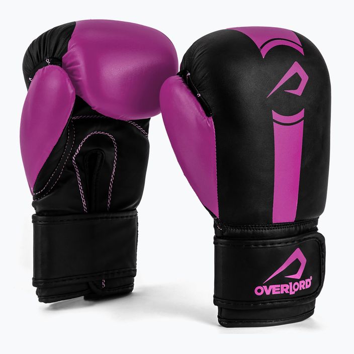 Detské boxerské rukavice Overlord Boxer čierno-ružové 100003-PK 6