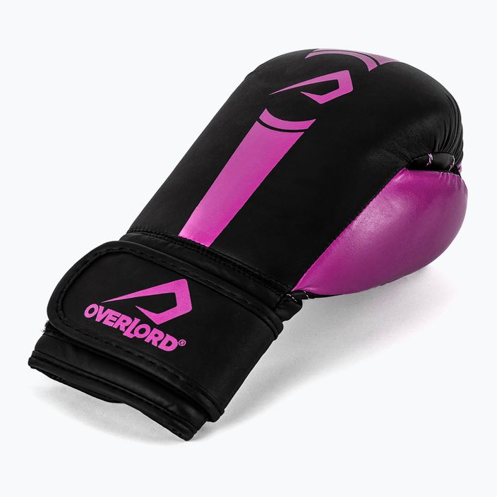 Detské boxerské rukavice Overlord Boxer čierno-ružové 100003-PK 8