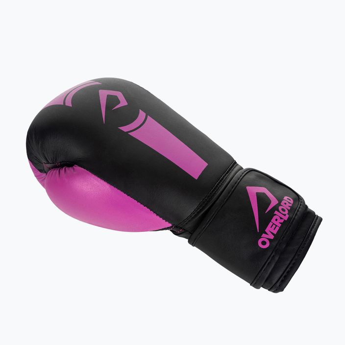 Detské boxerské rukavice Overlord Boxer čierno-ružové 100003-PK 11