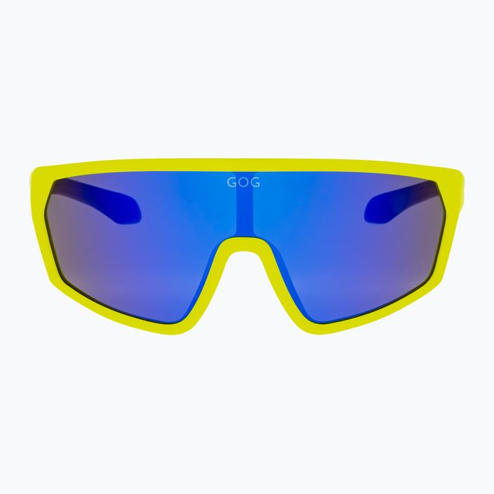 Detské slnečné okuliare GOG Flint matné neónovo žlté/čierne/polychromatické modré 3