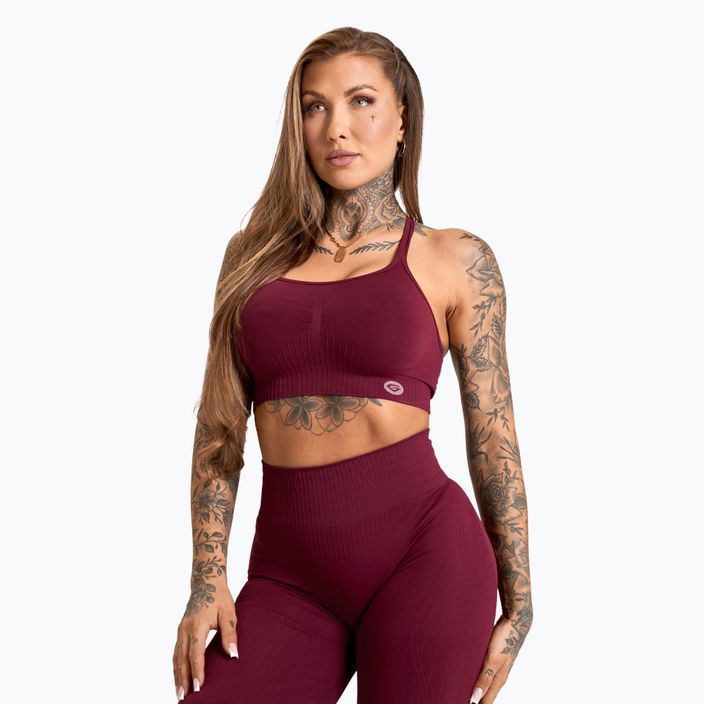 Tréningová podprsenka Gym Glamour Push Up 2.0 merlot