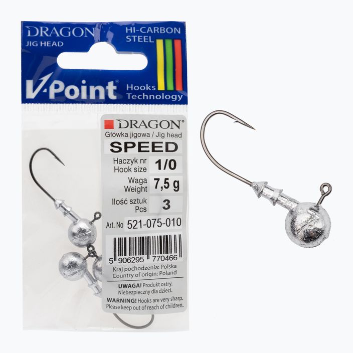 Dragon V-Point Speed jigová hlava 7,5 g 3 ks čierna PDF-521-075-010