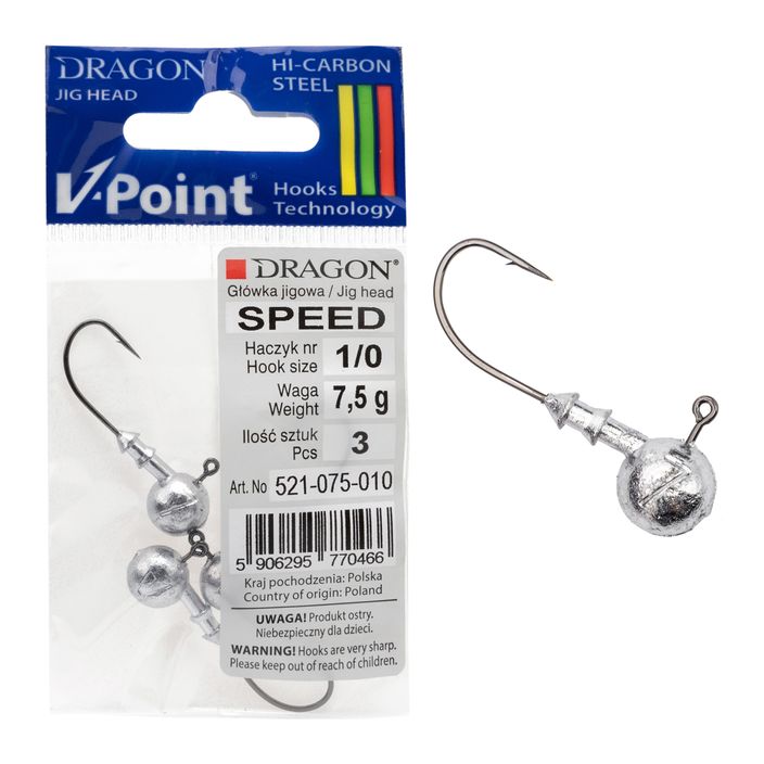 Dragon V-Point Speed jigová hlava 7,5 g 3 ks čierna PDF-521-075-010 2