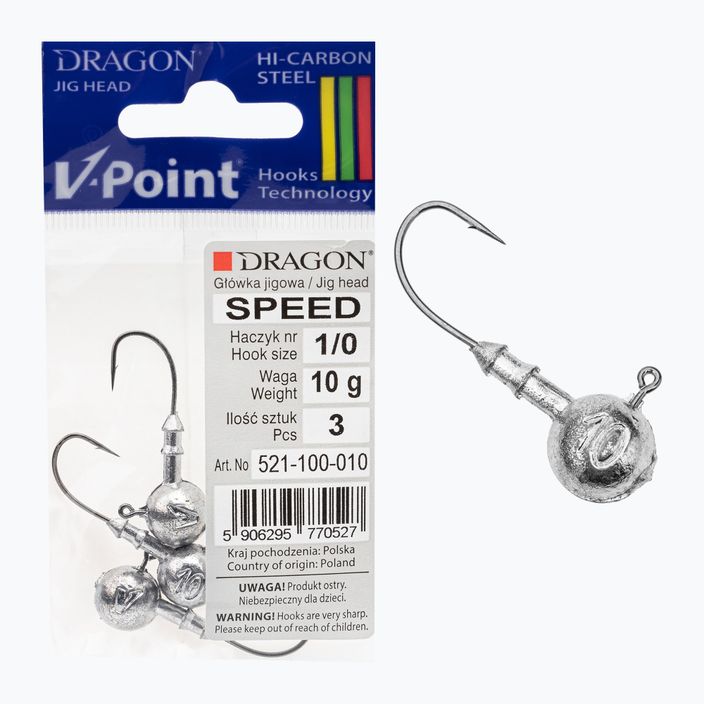 Dragon V-Point Speed jigová hlava 10g 3ks čierna PDF-521-100-010 3