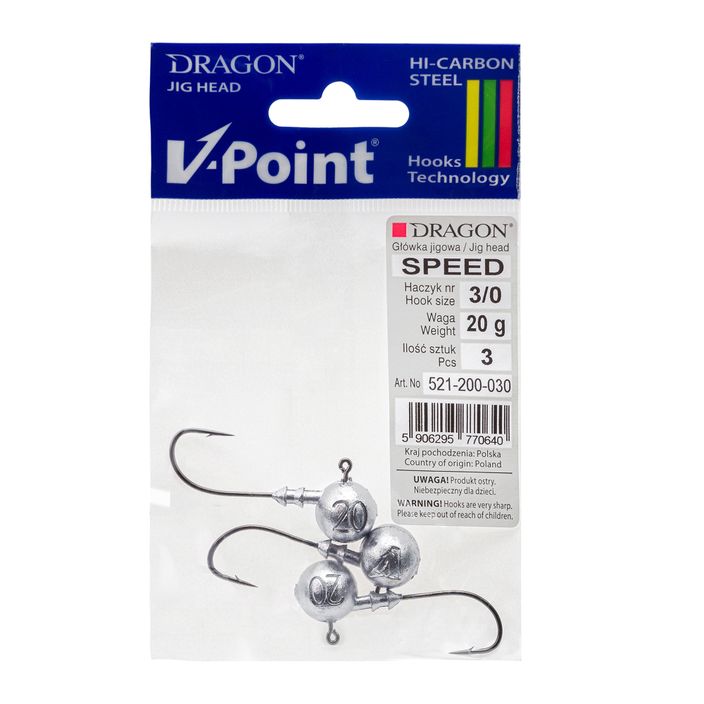 Dragon V-Point Speed 20g 3ks jigová hlava čierna PDF-521-200-030 2