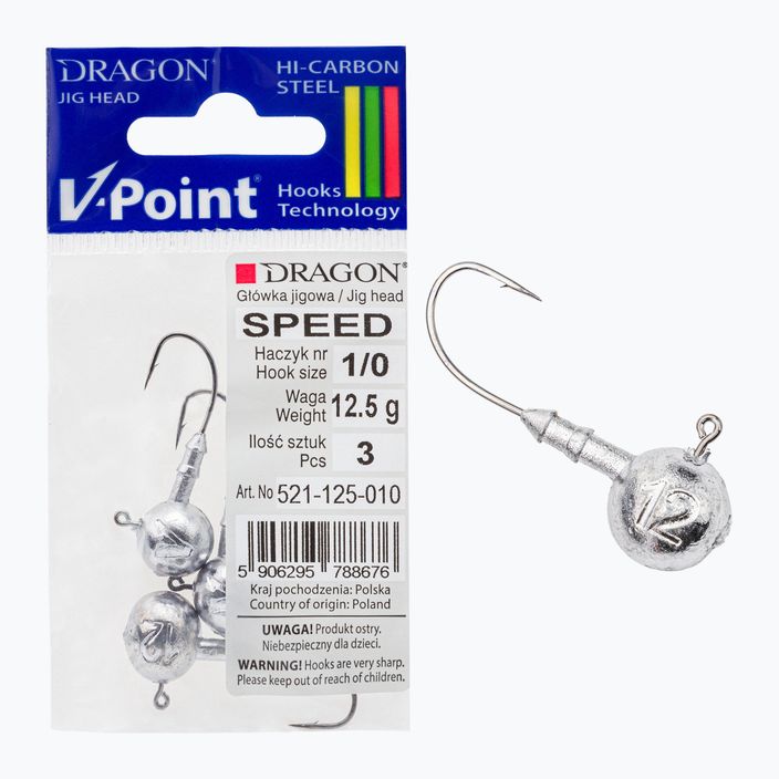 Dragon V-Point Speed jigová hlava 12,5 g 3 ks čierna PDF-521-125-010