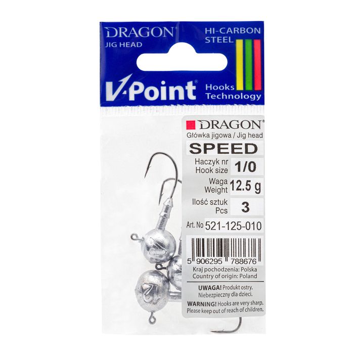 Dragon V-Point Speed jigová hlava 12,5 g 3 ks čierna PDF-521-125-010 2