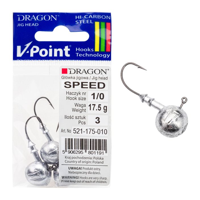 Dragon V-Point Speed jigová hlava 17,5g 3ks čierna PDF-521-175-010 2