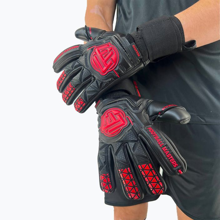 Brankárske rukavice Football Masters Voltage Plus NC black/red 3