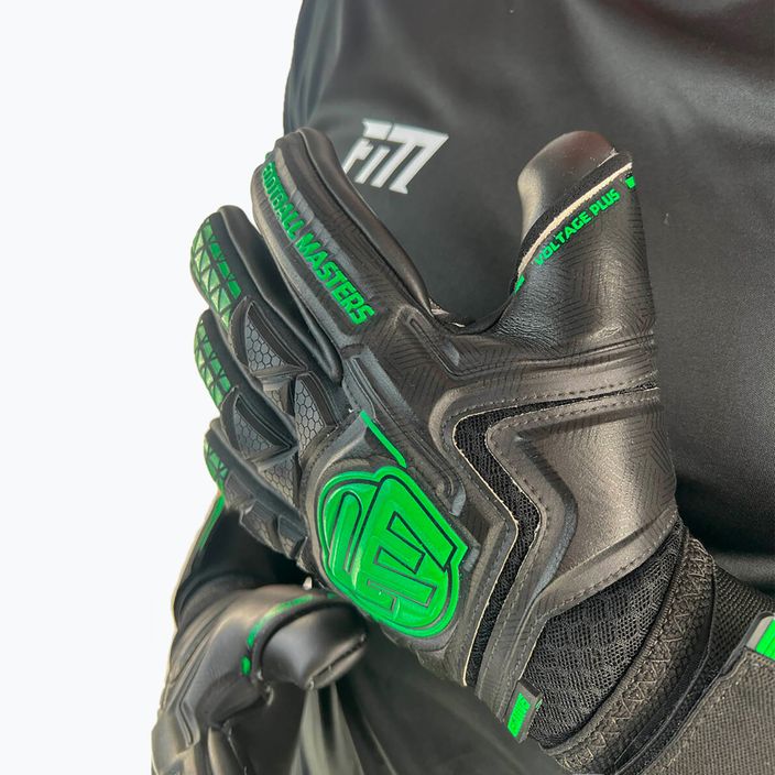 Brankárske rukavice Football Masters Voltage Plus NC black/green 3