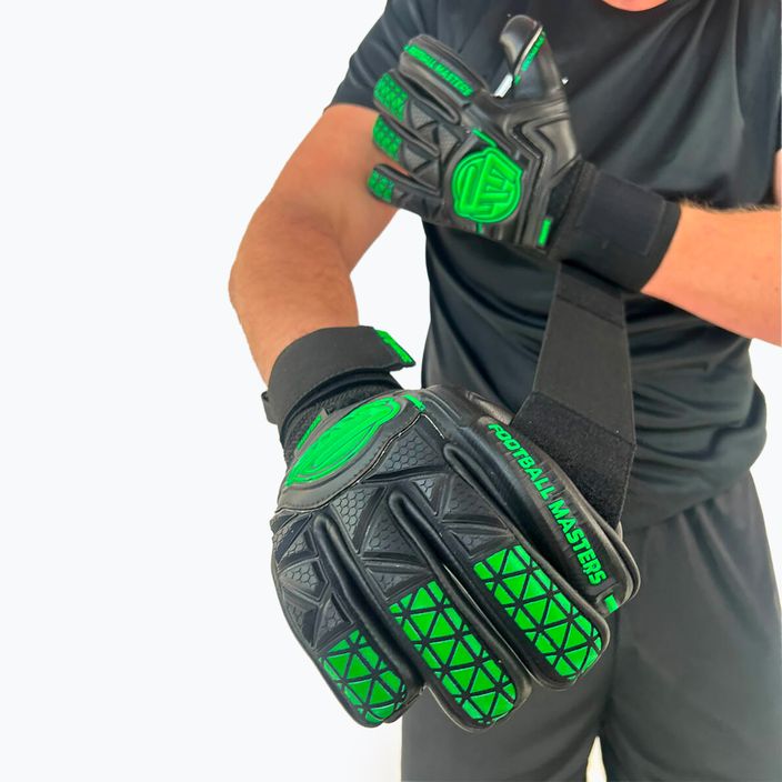 Brankárske rukavice Football Masters Voltage Plus NC black/green 5