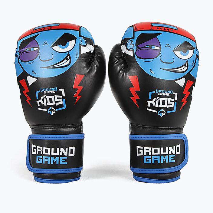Detské boxerské rukavice Ground Game Prodigy čierno-modré 6